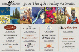 4TH FRIDAY ART WALK IN SISTERS, OR, 4-7PM @ Downtown Sisters