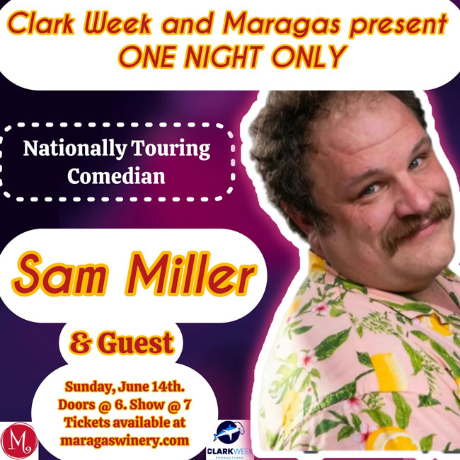 Standup hilarity with nationally touring comedian Sam Miller