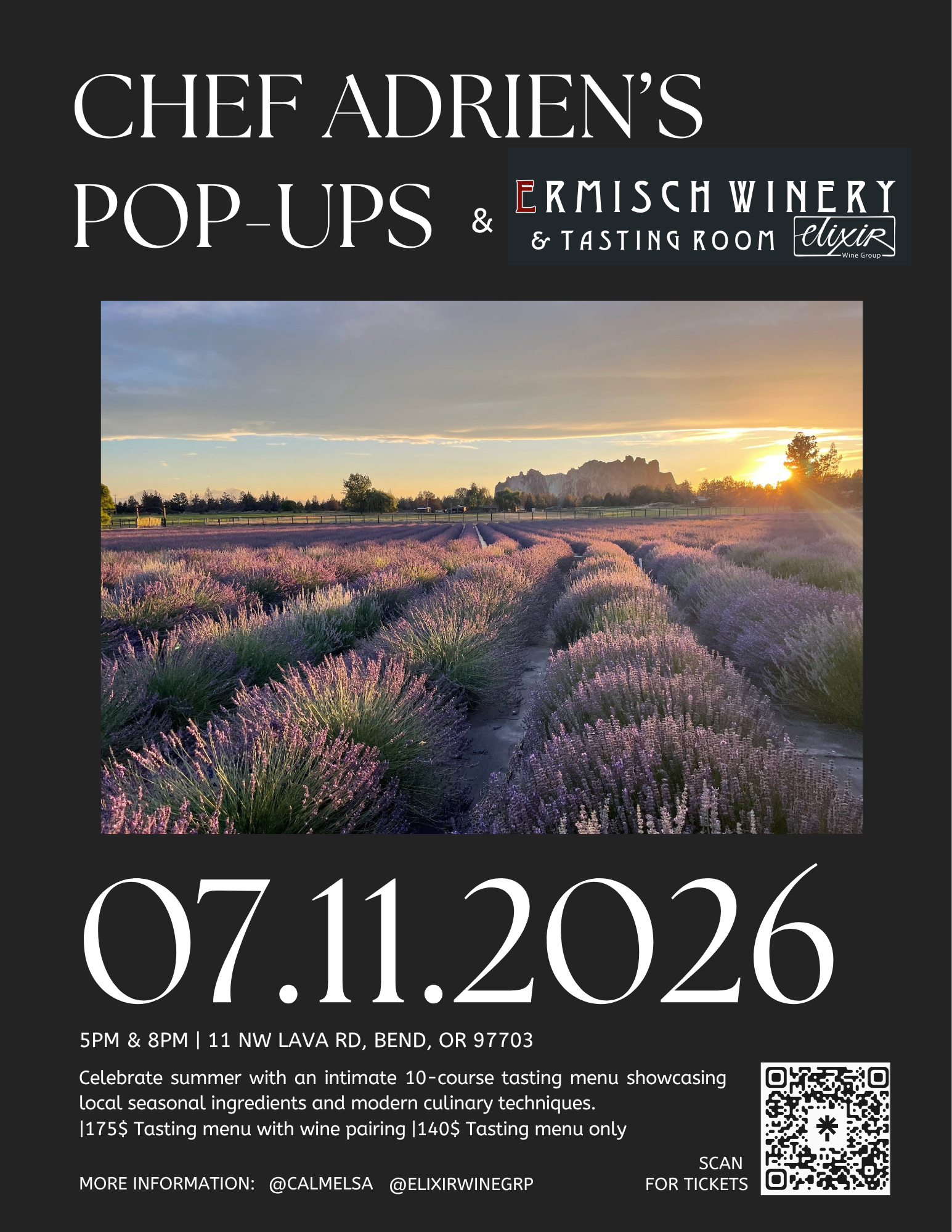 Summer Pop-up Dinner Series | Elixir Wine Bar x Chef Adrien